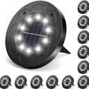 Brightown Solar Lights Outdoor Waterproof, 12 Packs LED In-Ground Solar Yard Lights for Yard, Patio, Garden, Lawn, Deck, Outside, Pathway, Driveway, Walkway, Sidewalk, Cold White