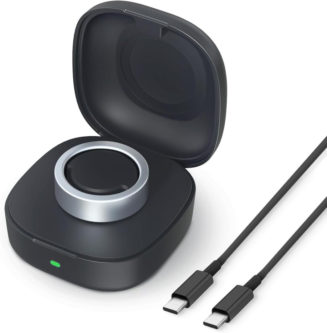 Wireless Charger Case Compatible with Oura Ring Gen3 Heritage/Horizon Small Portable Travel Charging Box for Smart Ring, Size 11