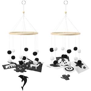 HyDren Baby Mobile for Crib Black and White Crib Mobile Nursery Crib Mobile Handmade Mobiles Decor for Baby Shower Gifts Ceiling Hanging Decorations 1 Pack