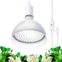 Barrina LED Grow Light Bulb with Timing and Hanging System, 25W Full Spectrum, 4H/9H/14H Timer, Hanging Grow Lights for Indoor Plants with 16.4FT Power Cord, Plug in Pendant Light for Plants