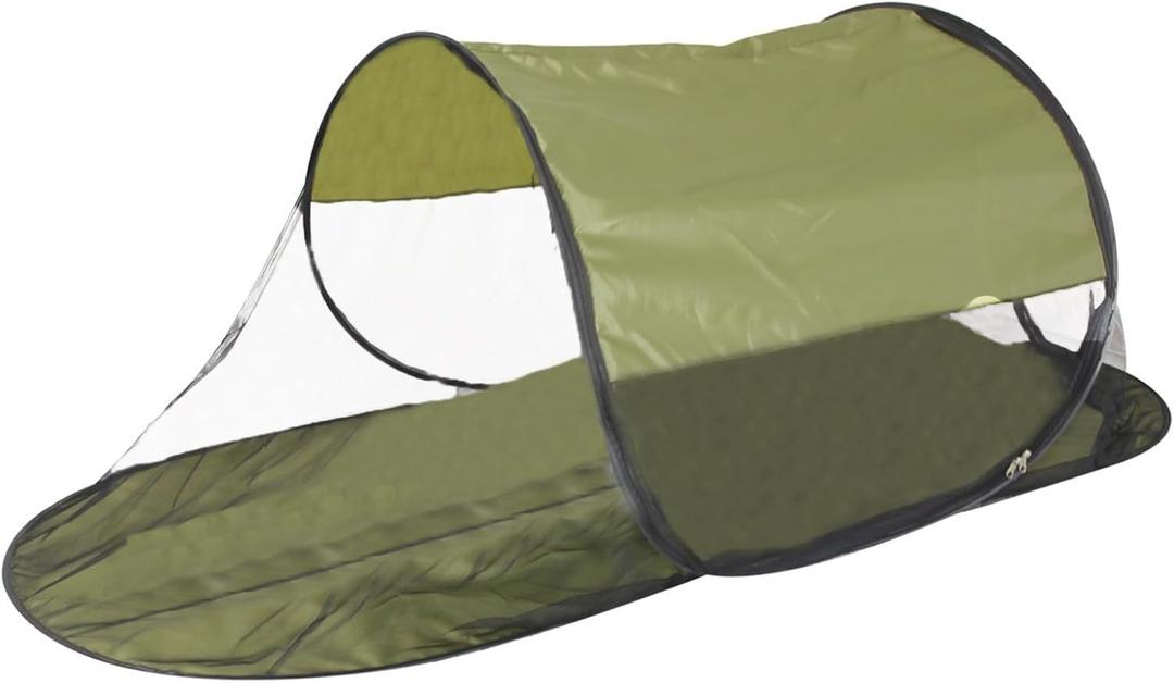 CMINGJ Large Pop Up Mosquito Tent, Portable Foldable Mosquito Net with Bottom for Bed, Camping, Travel, Patio, Suitable for Outdoor Indoor (78 * 28 * 27inch) (Green Bottom & Green Top)
