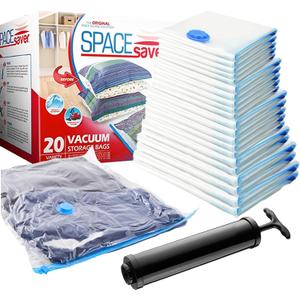 20-Pack Variety Vacuum Storage Bags for Comforters, Blankets & Clothes  Vacuum Sealed Compression Bags with Hand Pump  Space Saver Storage Bags for Bedding,Travel & Organization (5S, 5M, 5L & 5XL)