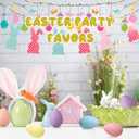 Beeveer 50 Pcs Plastic Easter Eggs Bulk for Easter Hunt 1.6 x 2.4 Inch Colorful Hanging Plastic Eggs for Basket Fillers Party Favor DIY Crafts Decoration(Lovely Color)