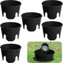 6 Pcs Lawn Light Protector, ABS Landscape Sprinkler and Light Guard, Waterproof Lawn Sprinklers Protection for Reduce Damage from Lawns Mower Outdoor Garden Park Backyard