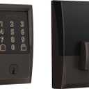 Schlage Encode Smart Wi-Fi Deadbolt Lock with Touchscreen Keypad, Keyless Front Door Entry, App Control, Alexa, Google Home and Airbnb Compatible, Aged Bronze, BE489WB CEN 716