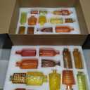 Yaomiao 30 Pcs Vases Bulk Colored Flower Glass Bud Vases Valentine Vintage Colored Glass Bottles Colorful Rustic Embossed for Home Wedding Table Decorations Gifts(Orange Yellow Series)