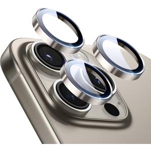 ESR for iPhone 17 Pro Max/ 17 Pro/ 16 Pro Max/ 16 Pro/ 15 Pro Max/ 15 Pro/ 14 Pro Max/ 14 Pro Camera Lens Protector, Ultra-tough HD Individual Lens Protectors, Ultra-thin Tempered Glass, 1 Pack, Titanium