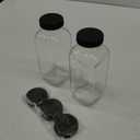 Juice Bottles with Lids, 16 Oz - Set of 2 - Clear Glass Jars with Caps - Reusable Empty Drink Containers for Juicing, Smoothies, Water, Milk, Kombucha Storage, Wellness Shots and More (2)
