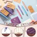 Qeeenar 200 Pcs Christian Gifts Bulk Sets Bible Verse Religious Ballpoint Pen and Notebook Gift Set with Thanks Tags Organza Bag Gift Bulk for Women Church Christian Party Favors(Multicolor,Classic)