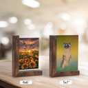 Lavezee 4x6 Picture Frames Set of 2, Rustic L Shaped Double Sided Frames Made to Display 4 by 6 inch Horizontal Vertical Photos for Desktop or Tabletop, Floating Shelves for Wedding Birthday Thanksgiving Mother's Day