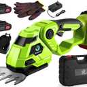 Cordless Hedge Trimmer,Cordless Grass Shear & Hedge Shear with a 5.3-inch Lawn Mower Blade, with 1 PC Rechargeable Battery and Charger for Garden,Lawn.Note: It Does not Include the 9-inch Blade.