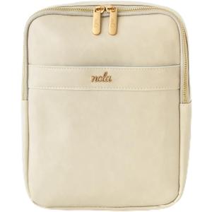 nola Diaper Bag Backpack or Crossbody Baby Bag with Organized Storage (Pearl)