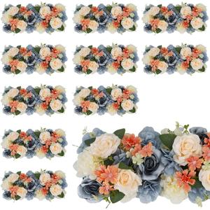 Flower Centerpieces for Tables - 10 Pack Wedding Arch Artificial Flowers Grey Arrangements Center Piece for Reception, Living Room, Kitchen, Dining Table Runner Decorations