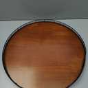 AMH 18-Inch Farmhouse Oak Lazy Susan Organizer, Walnut Finish