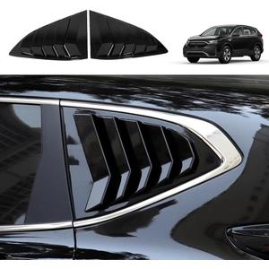 Blazeray for CRV 2017-2022 Racing Style Rear Side Window Louvers Air Vent Scoop Shades Panel Cover Auto Exterior Decoration Trim Accessories for Honda CRV 2017 2018 2019 2020 2021 2022(Bright Black)