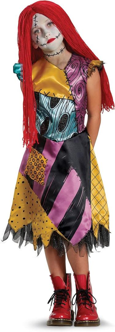 Disguise Disney Sally Nightmare Before Christmas Deluxe Girls' Costume, L (10-12)