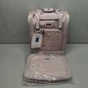 Coolife Luggage Carry On Luggage Underseat Luggage Suitcase Softside Wheeled Luggage Lightweight Rolling Travel Bag Underseater (Pink, Carry-On 16-Inch)