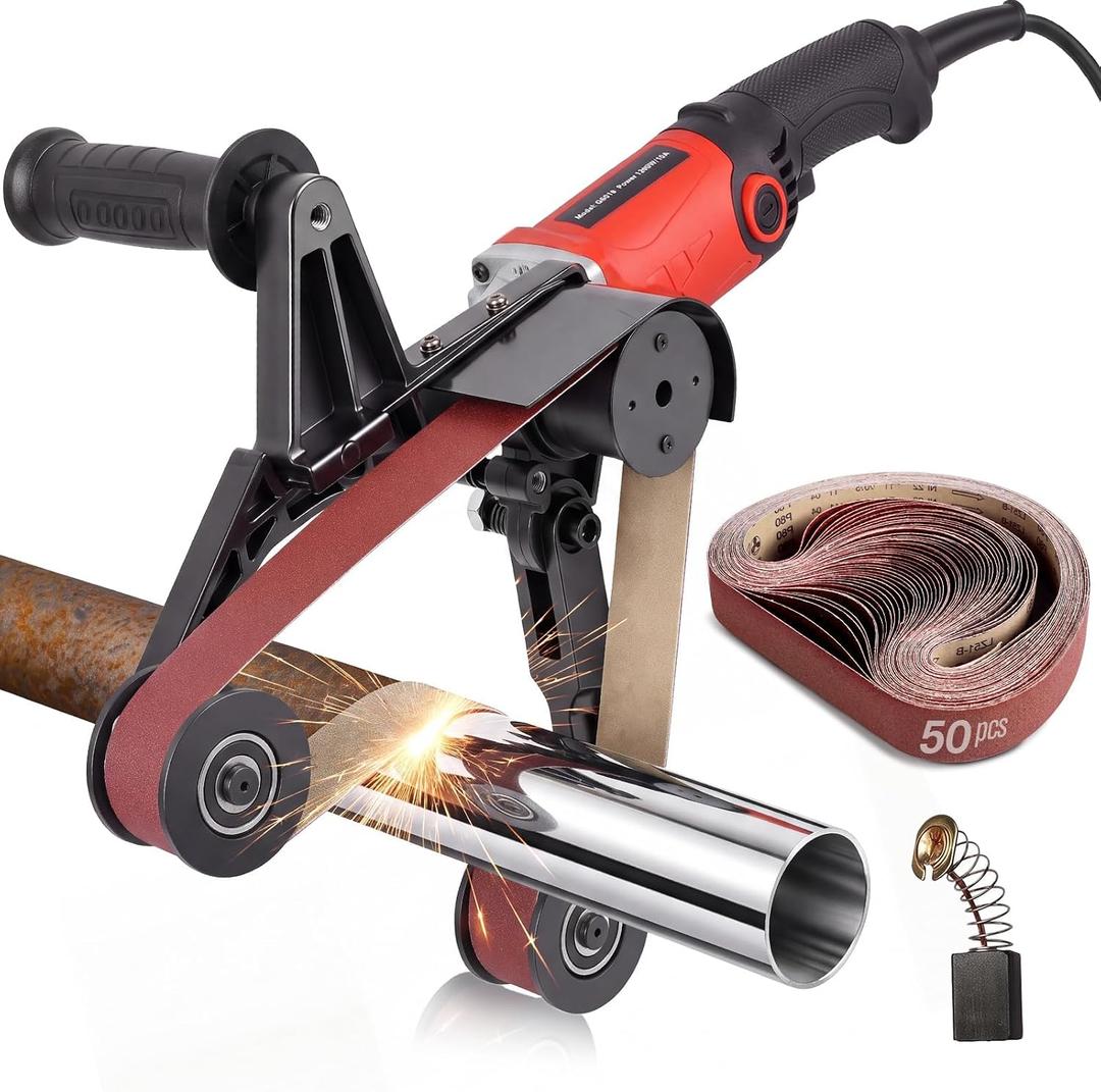 Pipe Tube Polisher Sander, 110V 800W Pipe Belt Sander