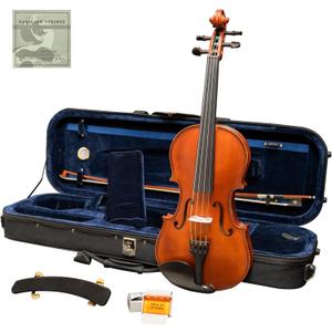 Roma Classic Violin 4/4 Full-Size Violin Outfit  Hard Carrying Case and Accessories Set Included  Flamed Maple Wood & Ebony Fittings  Model VN-350