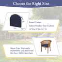 U'Artlines Outdoor Chair Cushions Set of 2, Waterproof Round Corner Seat Cushions, Patio Chair Cushions for Outdoor Furniture,Seat Cushions with Ties for Patio Garden Dining 19"x19"x3.15" Navy Blue
