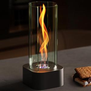 OGERY Tornado Table Top Firepit, Portable Tabletop Fireplace with 2 Combustion Chambers, Ethanol Tabletop Fire Pit for Indoor & Outdoor Home Decor Patio Balcony Parties Events