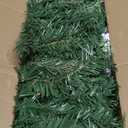 Christmas Garland with Dual Color 50 LED Lights 9 Ft, Prelit Xmas Garland with Cypress Leaf, Timer by Remote Control and Batteries Operated for Mantle Staircase Indoor and Outdoor