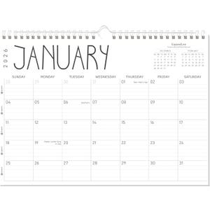 GuassLee Wall Calendar 2026 12 Months Planner Through Jan. 2026 to Dec 2026 17" X 12" Paper Monthly Planner Wall Hanging Calendar with Thick Paper for Easy Organizing