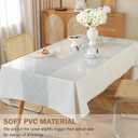 LovePads Frosted Table Cover Protector 48 x 96 Inch, 1.5mm Thick Plastic Table Cover, Table Protector for Dining Room Table, Waterproof Vinyl Tablecloth Table Pad Mat for Kitchen, Writing Desk
