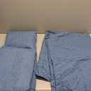 Bedding Set,Bluish Grey Ultrasonic Set,Lightweight Soft Bedspread Coverlet,Modern Style Coin Pattern Bed Cover for All Seasons,3 Piece(1 Quilt,2 Pillow Shams)
Pillow 40"x23", Duvet 106"x96"