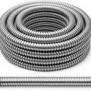 Wesiti 1.5" x 25 ft Galvanized Steel Flexible Conduit, Outdoor Electrical Conduit for Greenfield Wiring
