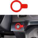 Center Console Engine Start Button Ring Cover Compatible with Ford Bronco 2021 2022 2023 2024 2Door 4Door(1PC,ABS,Red)