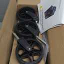 Collapsible Wagon Cart with Wheels Foldable - Folding Utility Heavy Duty Wagons Carts for Grocery Sports Garden Shopping Camping Wheelbarrows (Black, 120L)