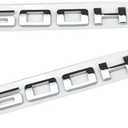 2 Pcs 2500 HD Emblem Decal Sticker Modified Car Hood Door Side Fender Trunk Self-Adhesive Logo Nameplate Rear Badge Logo (Silver)