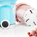 Creami Swirl Pints & Lids for Ninja Swirl Ice Cream Maker NC700 Series, Swirl Container Replacement for Ninja Creami, BPA-Free & Dishwasher Safe (Pink&Blue, 2Pcs)