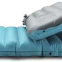 ZOOOBELIVES Extra Thickness Inflatable Sleeping Pad with Built-in Pump, Most Comfortable Camping Mattress for Backpacking, Car Traveling and Hiking, Compact and Lightweight - Airlive2000 (Fantasy Blue)