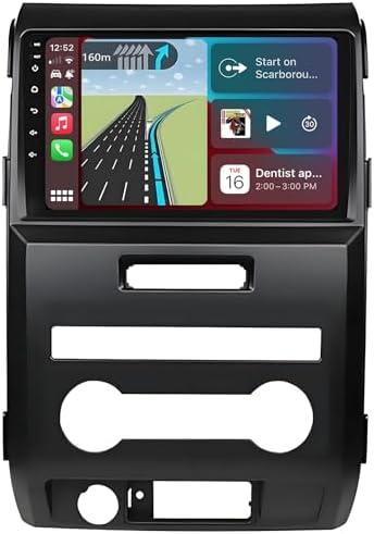 for Ford F150 Radio Upgrade 2009-2014: 9 Inch Touchscreen Car Stereo with Wireless CarPlay Android Auto - 4G+64G GPS Navigation Head Unit with Bluetooth WiFi