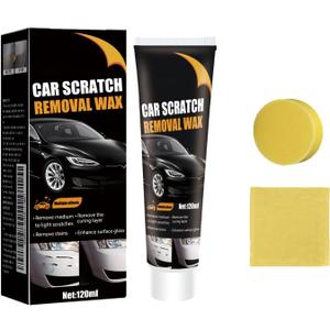 Scratch Removal Wax, Scratch Remover for Vehicles, Containing Wiping Sponge Car Paint Scratch Repair Polishing Wax (1pc)