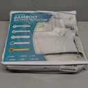 PlushDeluxe Premium Bamboo Mattress Protector  Twin Size, Waterproof, & Ultra Soft Breathable Noiseless Washable Bed Mattress Cover for Comfort & Protection - White