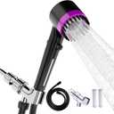 High Pressure Handheld Shower Head High Pressure Shower Heads- High Flow Even with Low Water Pressure - Hand Held Showerhead Set with 59Replacement Hose/Bracket and Cotton Filters (Black)