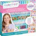 Make It Real: Say Yes! Alphabet Bead Bracelet Set - 1008pc DIY Jewelry Kit, Colorful ABC & Circle Beads, Spell Words & Names, Craft Kids Ages 8+