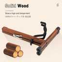 Donner Wood Guitar Stand, Acoustic Electric Wooden Guitar Floor Stand, A Frame Folding Guitar Holder Adjustable for Bass, Cello, Mandolin, Banjo, Ukulele