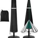 Umbrella Covers for Outdoor Umbrellas 9-12ft, Patio Umbrella Cover 420D Oxford Fabric Heavy Duty Outdoor Umbrellas Covers Waterproof Windproof Anti-UV Garden Parasol Cover with Storage Bag, Black