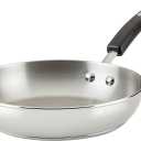 Farberware Brilliance Stainless Steel Frying Pan/Skillet,10 Inch, Dishwasher Safe and Induction Ready, Compatible with All Cooktops,Stainless Steel