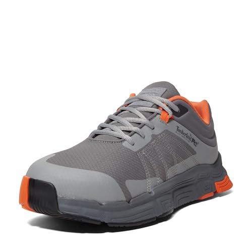 Timberland PRO Men's XR-1 Alloy Safety Toe Industrial Athletic Work Shoe, Grey/Orange, 8W