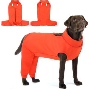 KOESON Dog Recovery Suit Hind Leg, Recovery Sleeve for Female Male Dogs, Pet Leg Sleeve to Stop Licking, Pet Rear Leg Wound Cover, Dog Spay Onesie for Wound Heal Care
