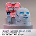 Shark CryoGlow LED Face Mask with Under-Eye Cooling, Anti-Ageing & Blemish Repair, Red & Blue LED, Infrared Light Therapy, USB-C, Remote Control, Storage Bag, Blue Frost, FW312