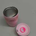 SmoothSip Slider Insulated Stainless Steel Coffee Tumbler, Reusable Iced Coffee Cup, Hot Coffee Travel Mug, BPA Free 12 oz, Pink (Pucker Up)