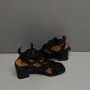 SM New York  Womens Black Heeled Sandals 6
