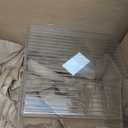 mDesign Plastic Modern Storage Organizer Bin Basket with Handles for Bathroom Organization - Shelf, Cubby, Cabinet, Vanity, and Closet Organizing Decor - Ligne Collection - Clear (10 x 10 x 8 (Pack of 1))