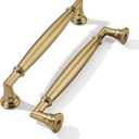 khtumeware 10 Pack 5 Inch(128mm) Champagne Bronze Cabinet Pulls Heavy Duty Solid Satin Brass Cabinet Handles Kitchen Cabinet Hardware for Cupboard Drawer Handles Dresser Pulls